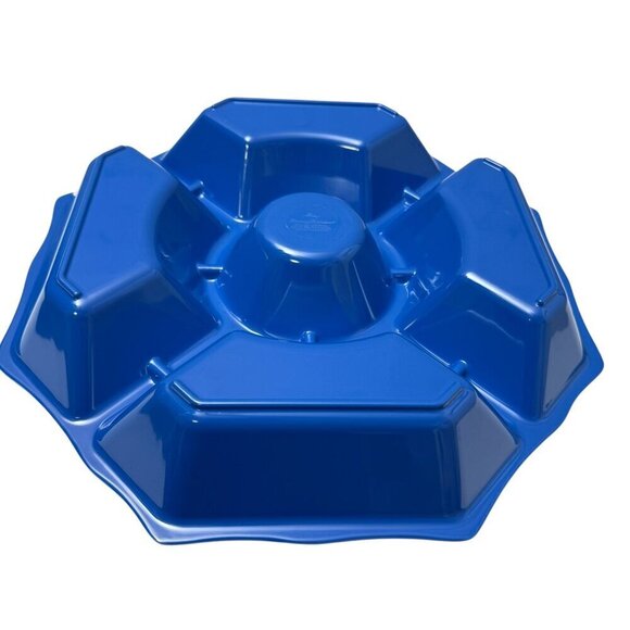 TOMMY BAHAMA Melamine Large Serving Tray Chip and Dip Tropical Hibiscus Flamingo - Picture 7 of 8